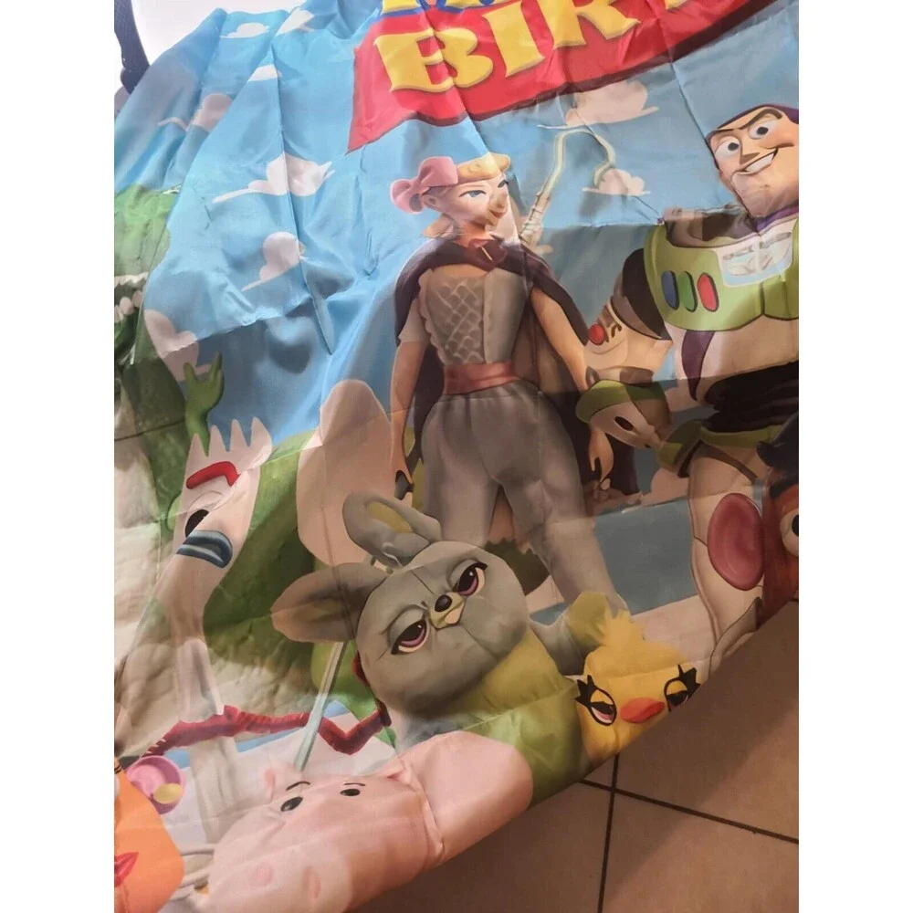 Toy Story Characters Happy Birthday Backdrop 5' x 3' HUGE NEW NO Box Photo Area